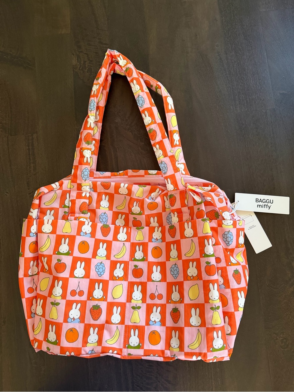 Miffy baggu small cloud carry on tote NWT